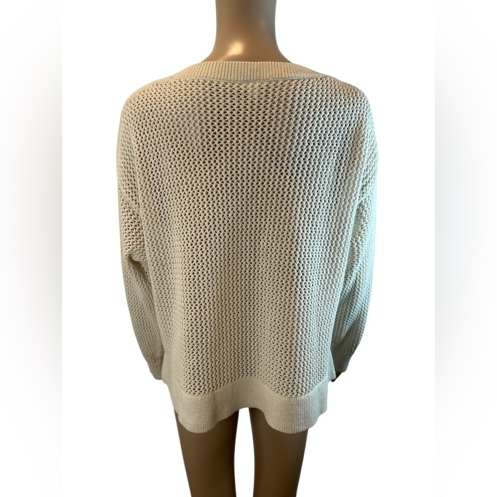 Old Navy Open Knit Women's Cream Sweater Size L - Picture 4 of 4